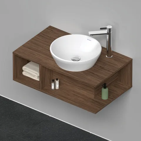 Duravit Waschtischunterschrank wandhängend „D-Neo“ 80 × 26 × 48 cm Nussbaum Dunkel