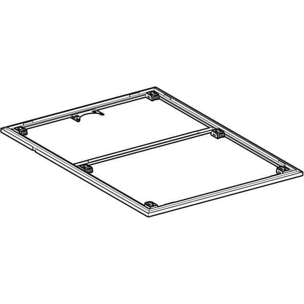 Installationsrahmen für Setaplano Duschfläche über 100 cm, für sechs Füße: B=75cm, L=170cm