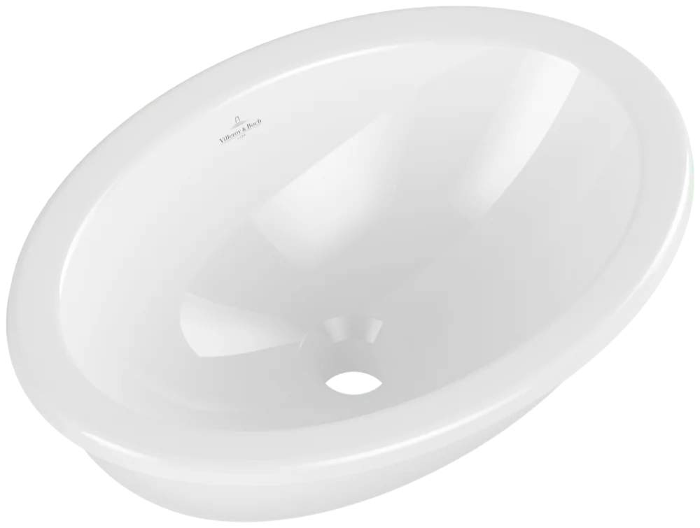 Villeroy & Boch Einbauwaschbecken Loop & Friends, oval, weiß Alpin, 505 x 360 x 185 mm, TitanCeram, mit Überlauf