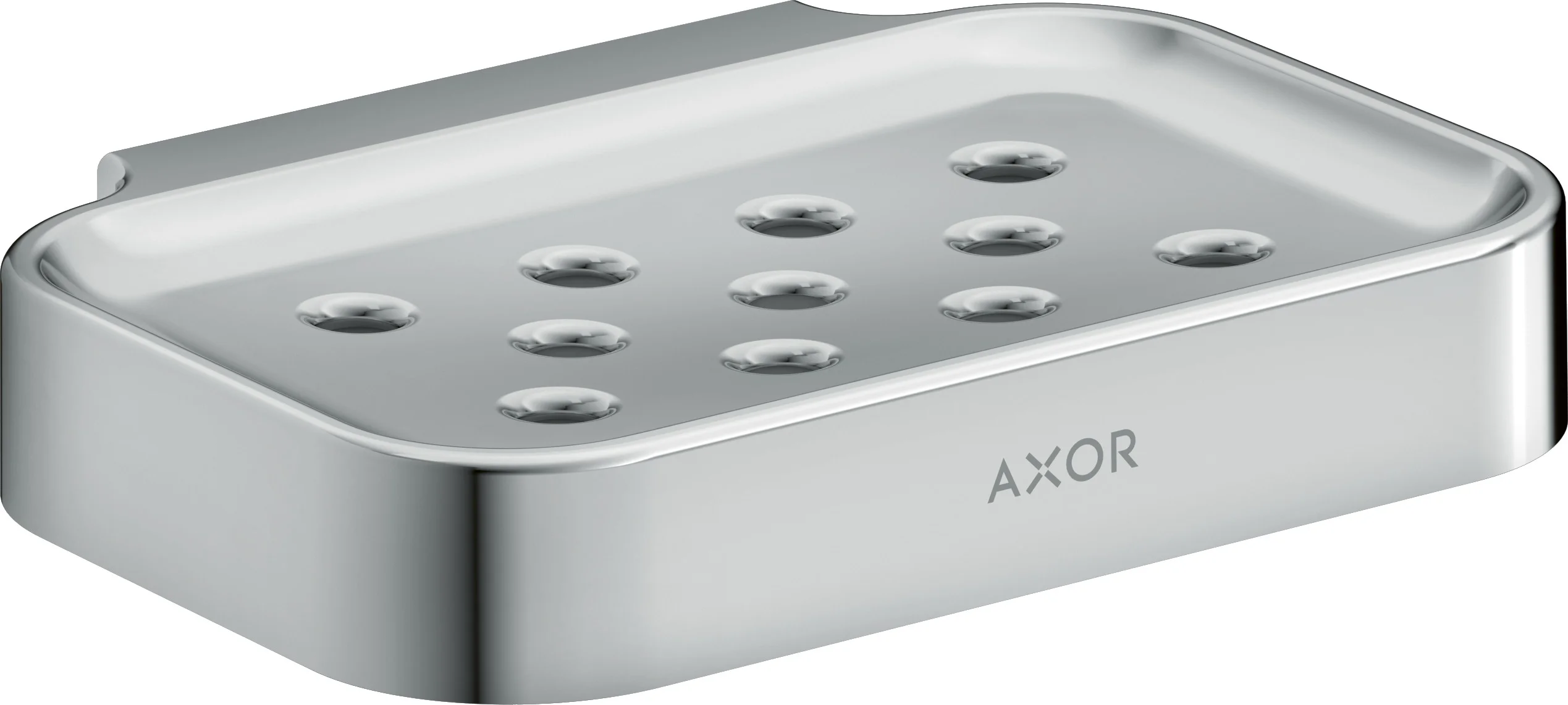 Hansgrohe AXOR Universal Circular Seifenschale Chrom, Wandmontage mit verdeckter Befestigung, Bohrloch-Durchmesser 6 mm, Bohrabstand 35 mm