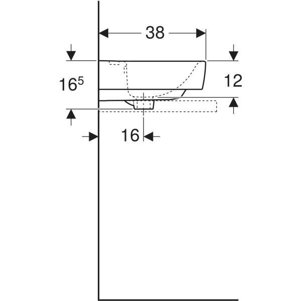 Aufsatzwaschtisch „Renova Plan“, rechteckig 50 × 38 cm in weiß alpin Aufsatzwaschtisch „Renova Plan“, rechteckig 50 × 38 cm in weiß alpin