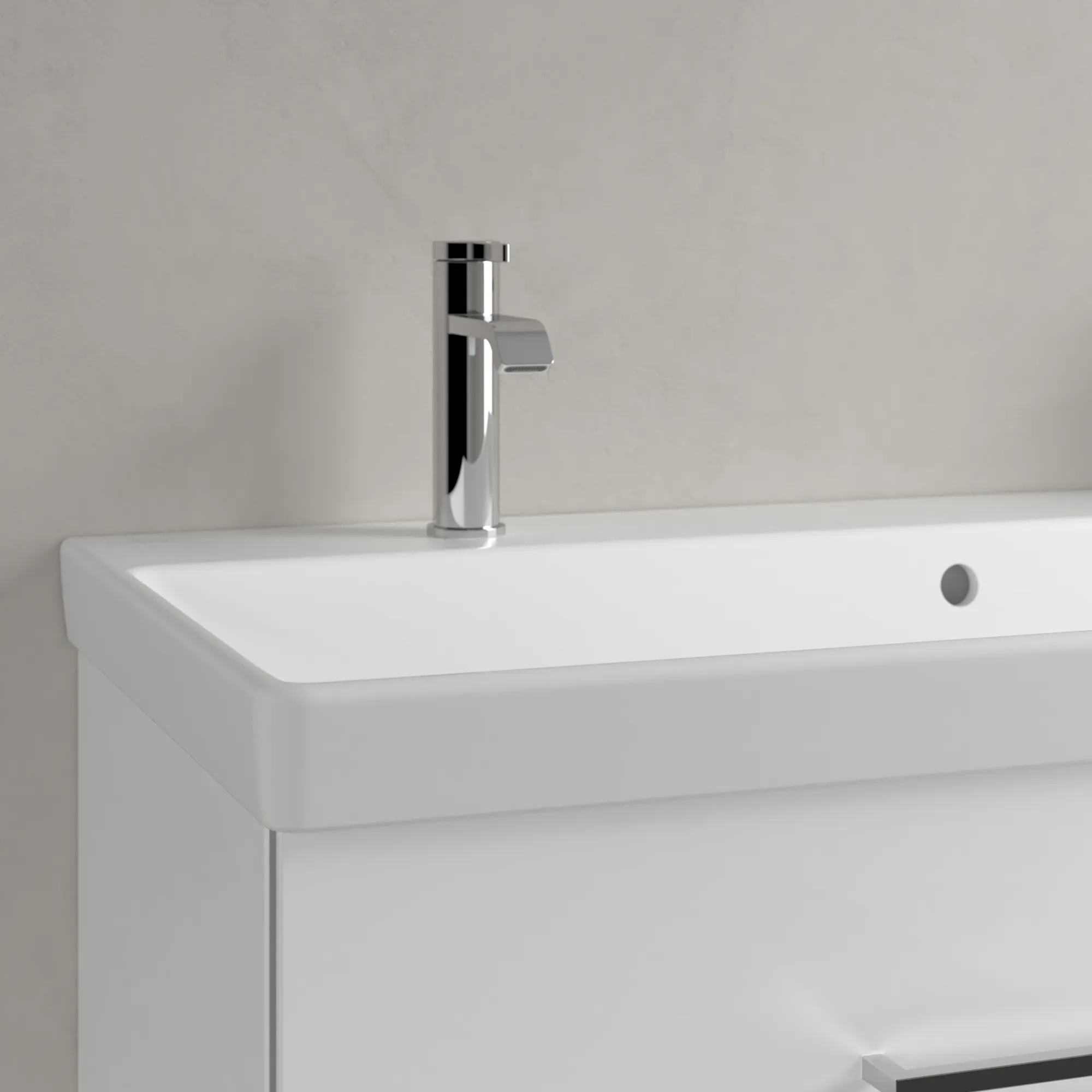 Villeroy & Boch Wandwaschtisch „Avento“ 1000 × 470 × 180 mm, für Becken mittig, Hahnlochposition links und rechts, mit Hahnlochbohrung in Stone White Villeroy & Boch Wandwaschtisch „Avento“ 1000 × 470 × 180 mm, für Becken mittig, Hahnlochposition links und rechts, mit Hahnlochbohrung in Stone White