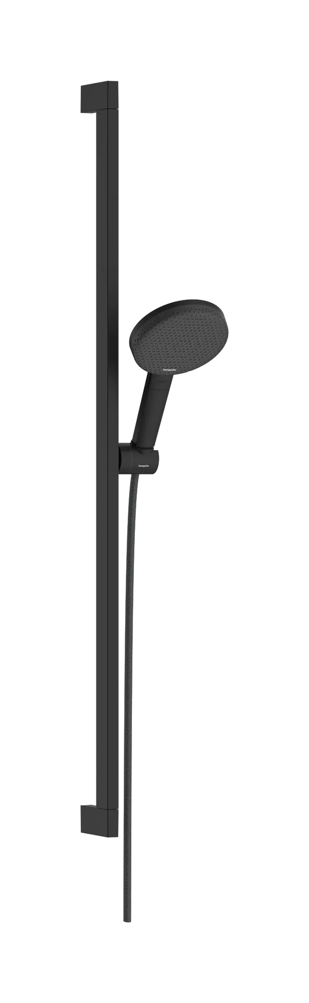 Hansgrohe Raindance Alive Select S Brauseset 125 3jet EcoSmart mit Unica E Puro 90 cm und Easy Slide Halter, Mattschwarz