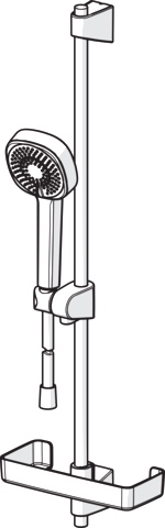 HA Wandstangengarnitur HANSABASICJET Style 4477 3-strahlig Chrom