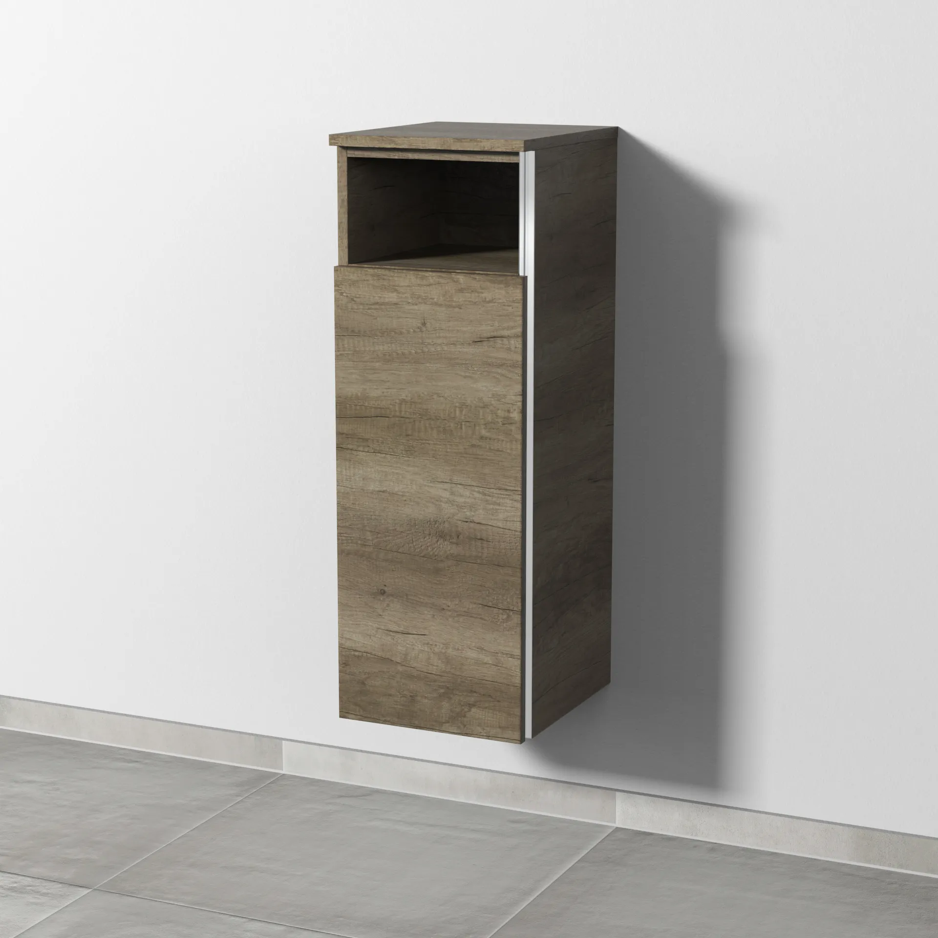 Sanipa Mittelschrank „3way“ 300 × 850 × 345 mm Anschlag links, in Eiche Nebraska, Anschlag links