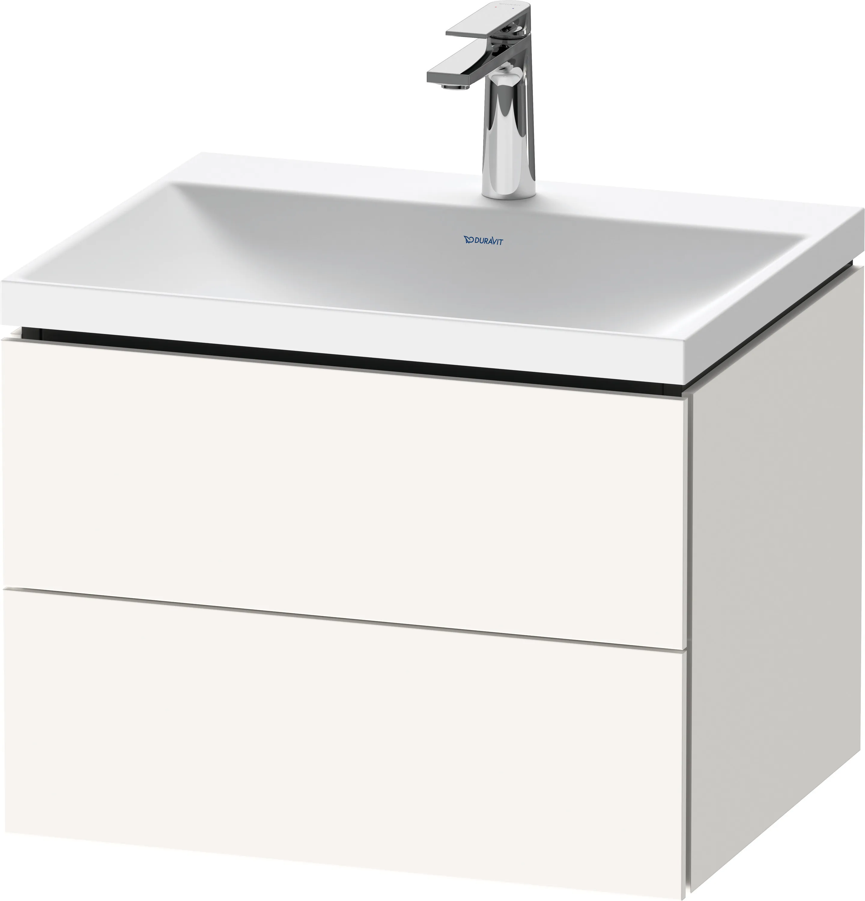 Duravit Möbelset c-shaped Set wandhängend wandhängend „L-Cube“ 60 × 48 × 48 cm Weiß Supermatt