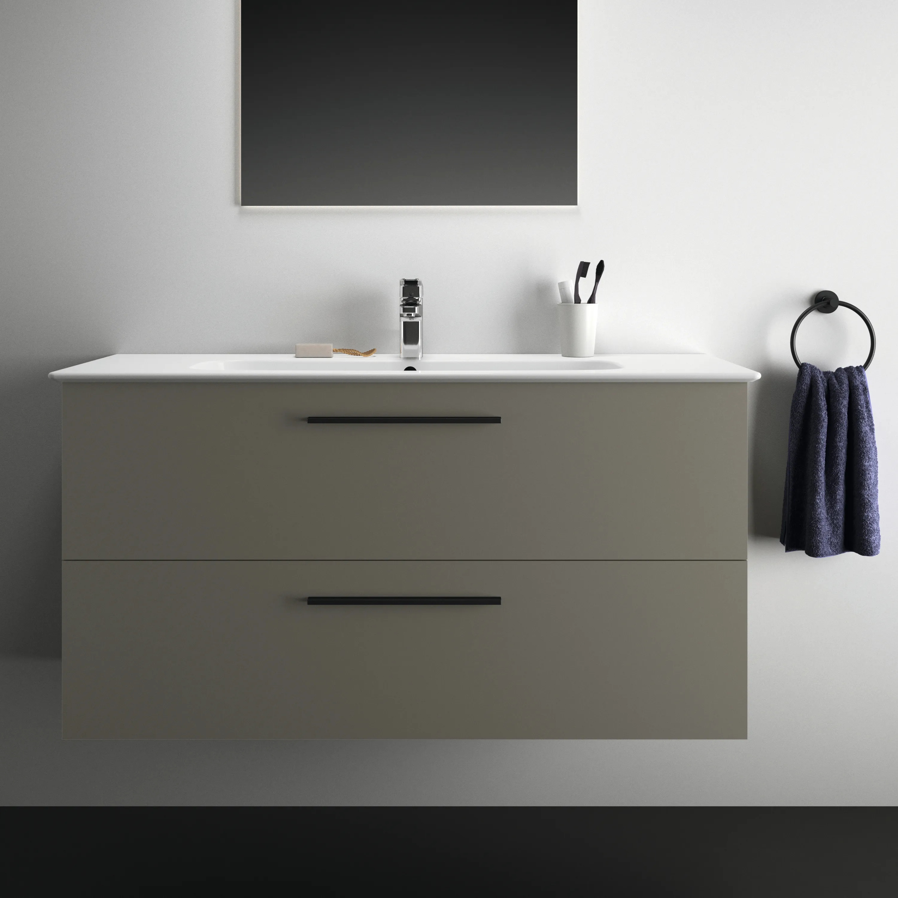 Ideal Standard Waschtischunterschrank „i.lifeA“ 120 × 63 × 44 cm Quarzgrau matt Ideal Standard Waschtischunterschrank „i.lifeA“ 120 × 63 × 44 cm Quarzgrau matt