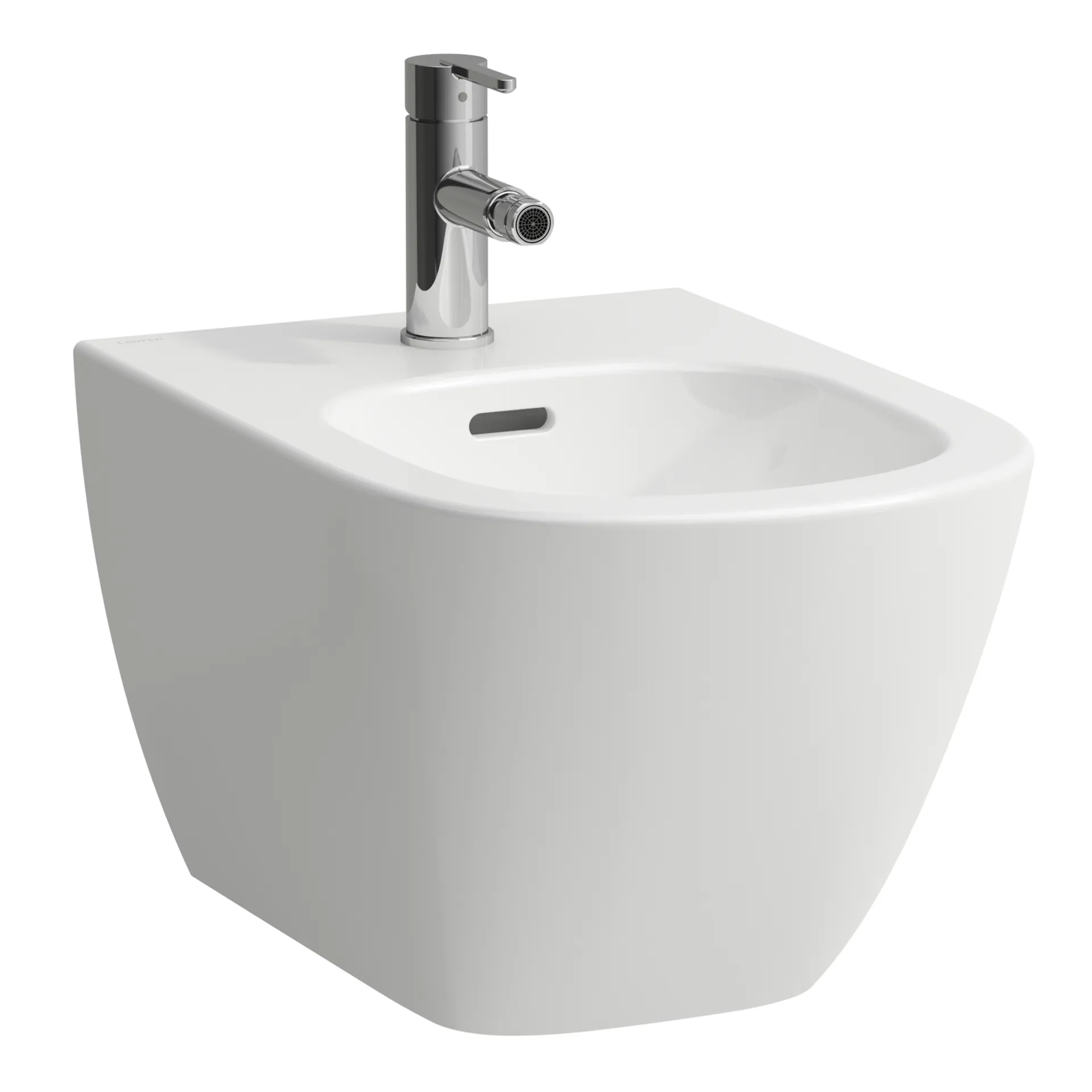 Wandbidet LUA 520x360 1 Hahnloch mit Überlauf ohne seitliches Loch für Wasseranschluss weiß