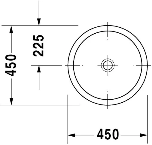 Einbauwaschtisch Architec 450 mm EB v.ob.,o.ÜL,o.HLB,u.glasiert,weiß Einbauwaschtisch Architec 450 mm EB v.ob.,o.ÜL,o.HLB,u.glasiert,weiß