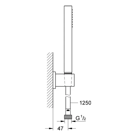 Grohe Euphoria Cube Stick Wandhalterset 1 Strahlart, chrom Grohe Euphoria Cube Stick Wandhalterset 1 Strahlart, chrom