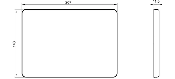 Laufen INEO Abdeckplatte für Funk-WC-Steuerung AW110, 207x143, Edelstahl gebürstet Laufen INEO Abdeckplatte für Funk-WC-Steuerung AW110, 207x143, Edelstahl gebürstet