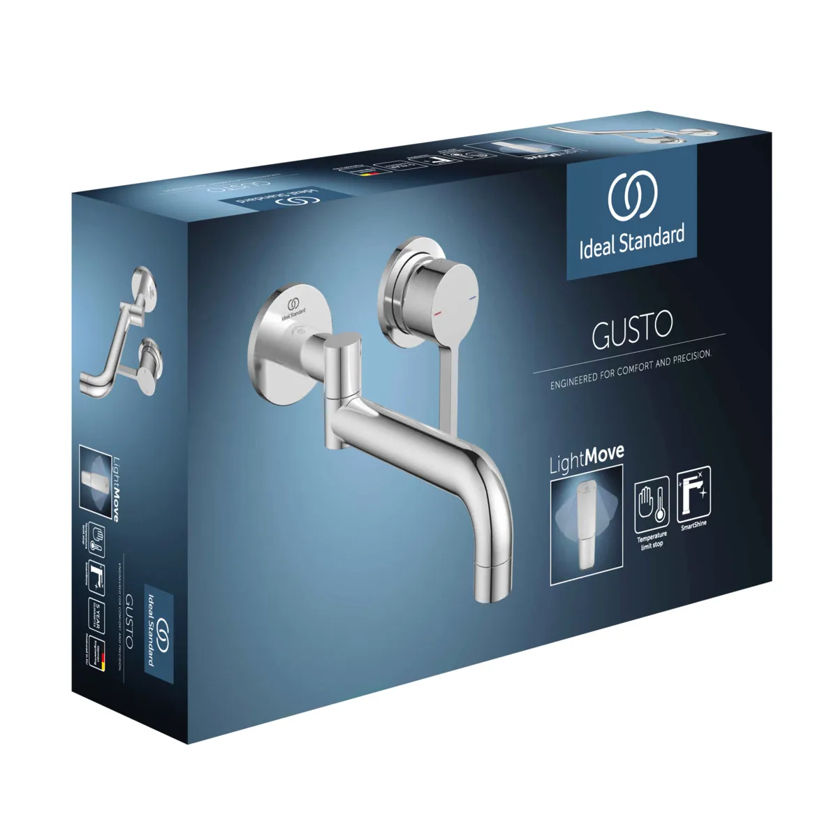 Ideal Standard Wand-Küchenarmatur Gusto Ausladung 246mm Chrom Ideal Standard Wand-Küchenarmatur Gusto Ausladung 246mm Chrom