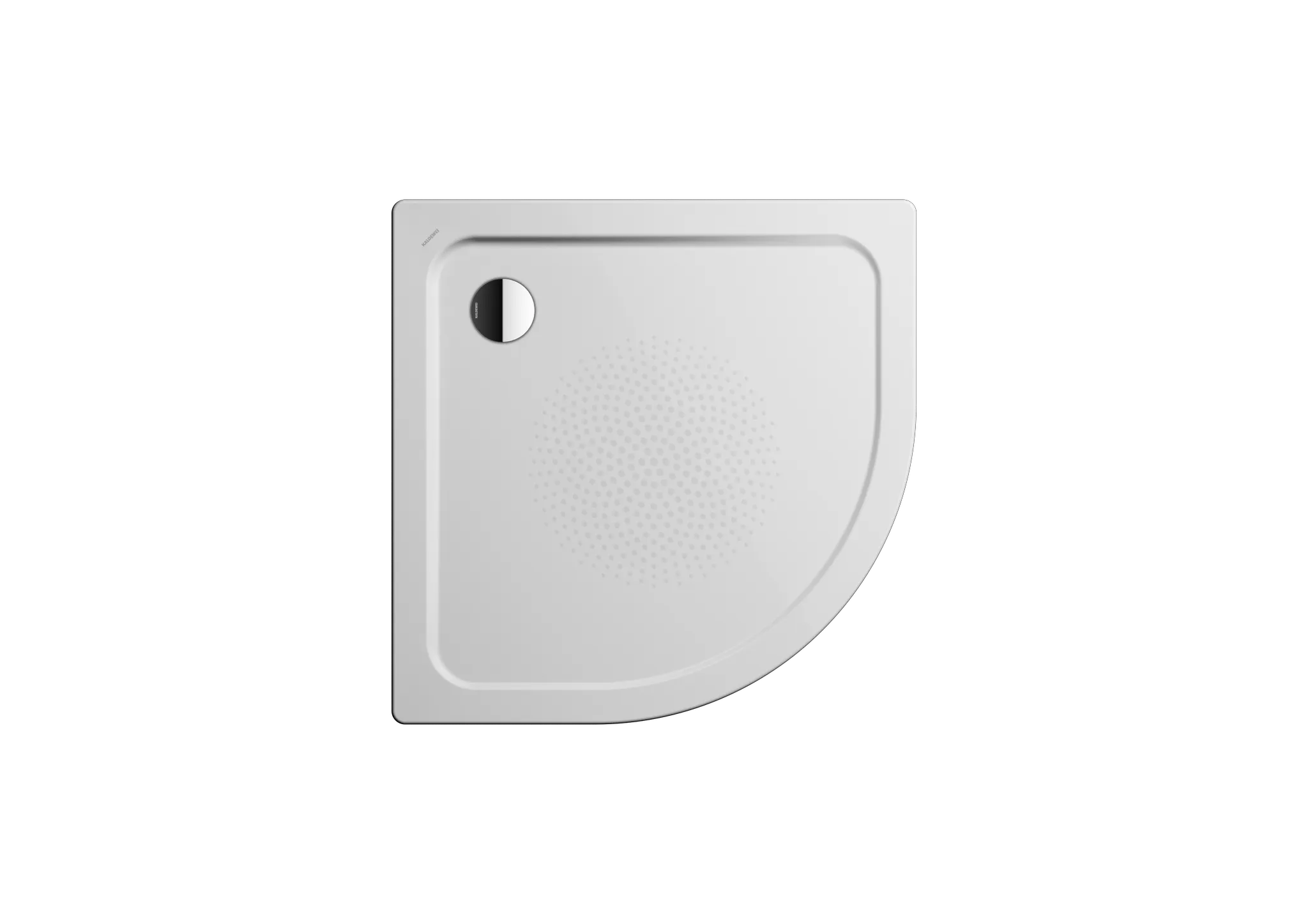Kaldewei viertelkreis Duschwanne „Arrondo“ 100 × 100 cm in manhattan mit Antislip