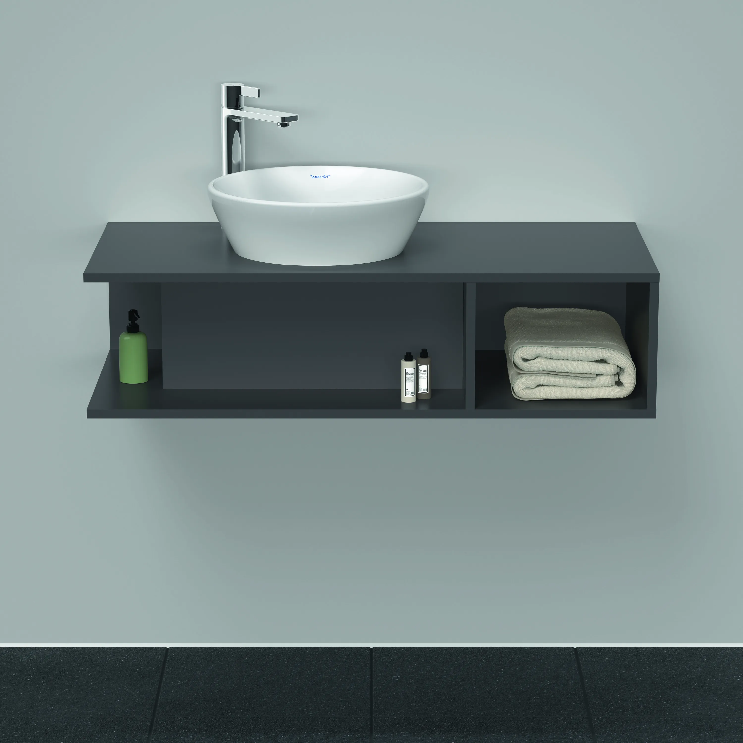 Duravit Waschtischunterschrank wandhängend „D-Neo“ 100 × 26 × 48 cm Graphit Matt Duravit Waschtischunterschrank wandhängend „D-Neo“ 100 × 26 × 48 cm Graphit Matt
