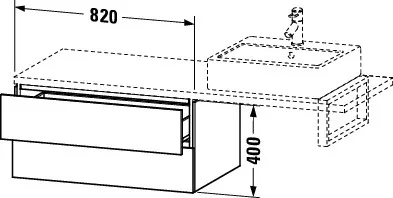 Duravit Unterschrank für Konsole „L-Cube“ 82 × 40 × 54,7 cm