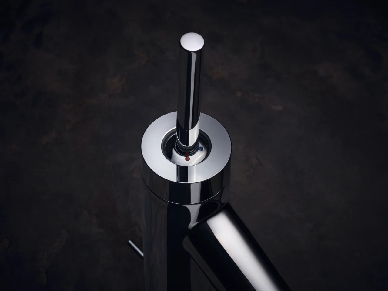 Hansgrohe AXOR Starck Einhebel-Waschtischmischer 90, Chrom, Ausladung 112 mm, Auslaufhöhe 89 mm, Pingriff, Normalstrahl, max. Durchfluss 5 l/min