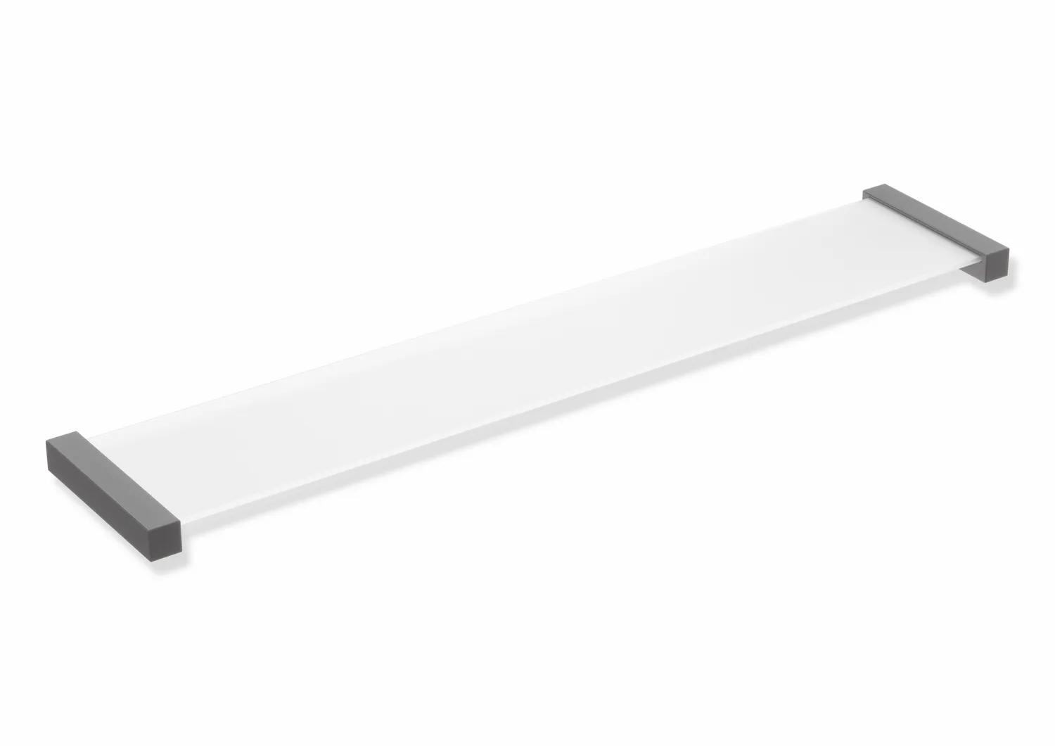 Ablage, Edelstahl, pulverbeschichtet, Ablagefläche aus ESG-Glas (4 mm), von der Unterseite satiniert, Breite 616 mm, Höhe 20 mm, Tiefe 122 mm, in Farbe DC (Schwarz tiefmatt) Ablage, Edelstahl, pulverbeschichtet, Ablagefläche aus ESG-Glas (4 mm), von der Unterseite satiniert, Breite 616 mm, Höhe 20 mm, Tiefe 122 mm, in Farbe DC (Schwarz tiefmatt)