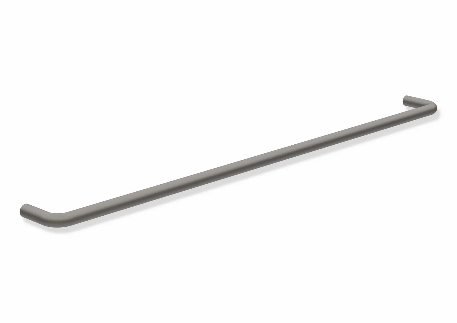 Badetuchhalter, Edelstahl, pulverbeschichtet, Achsmaß 800 mm, Tiefe 75 mm, Durchmesser 18 mm, in Farbe DC (Schwarz tiefmatt)