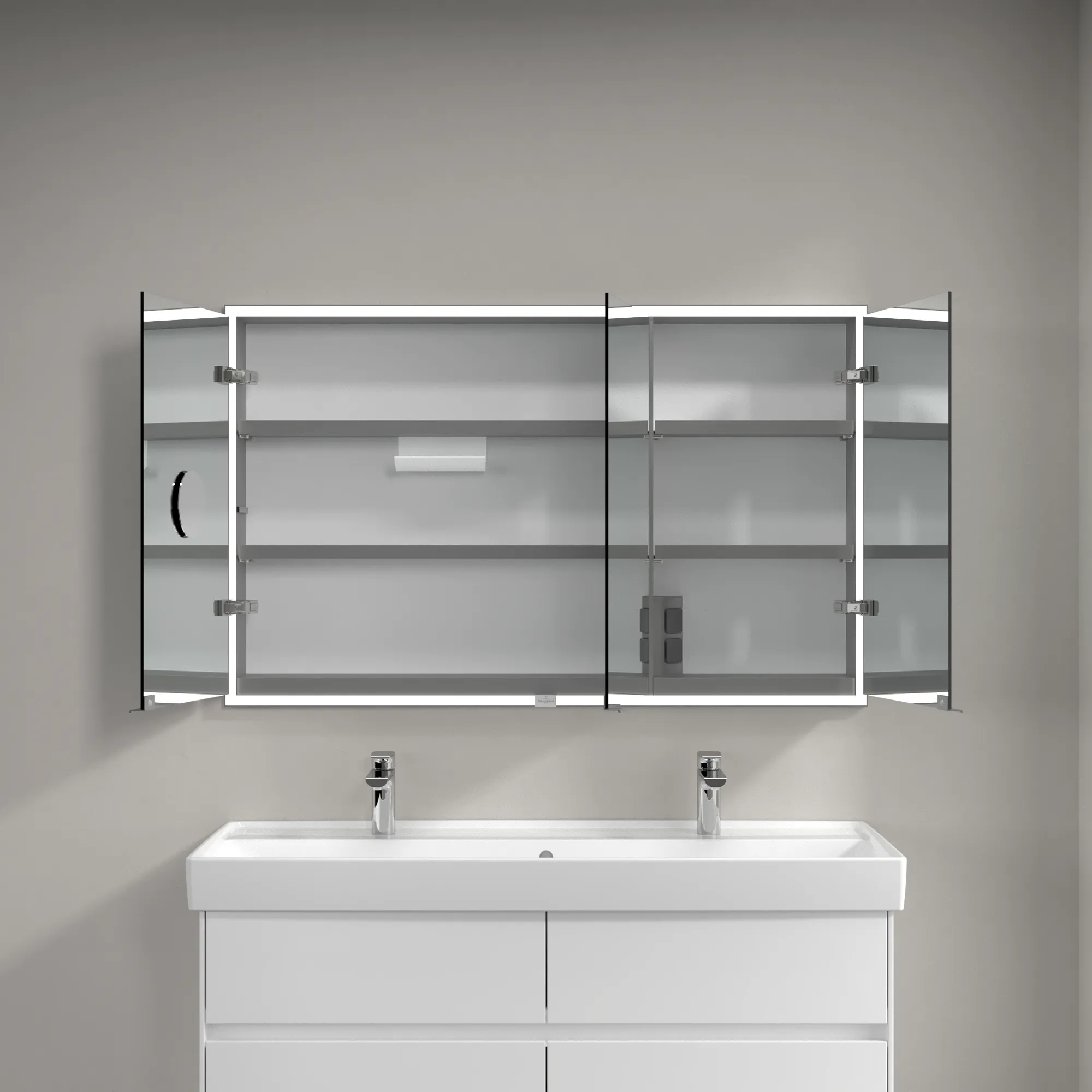 Villeroy & Boch Einbau-Spiegelschrank My View Now, 1200x750x168 mm, glänzend, mit Beleuchtung und Absenkautomatik Villeroy & Boch Einbau-Spiegelschrank My View Now, 1200x750x168 mm, glänzend, mit Beleuchtung und Absenkautomatik