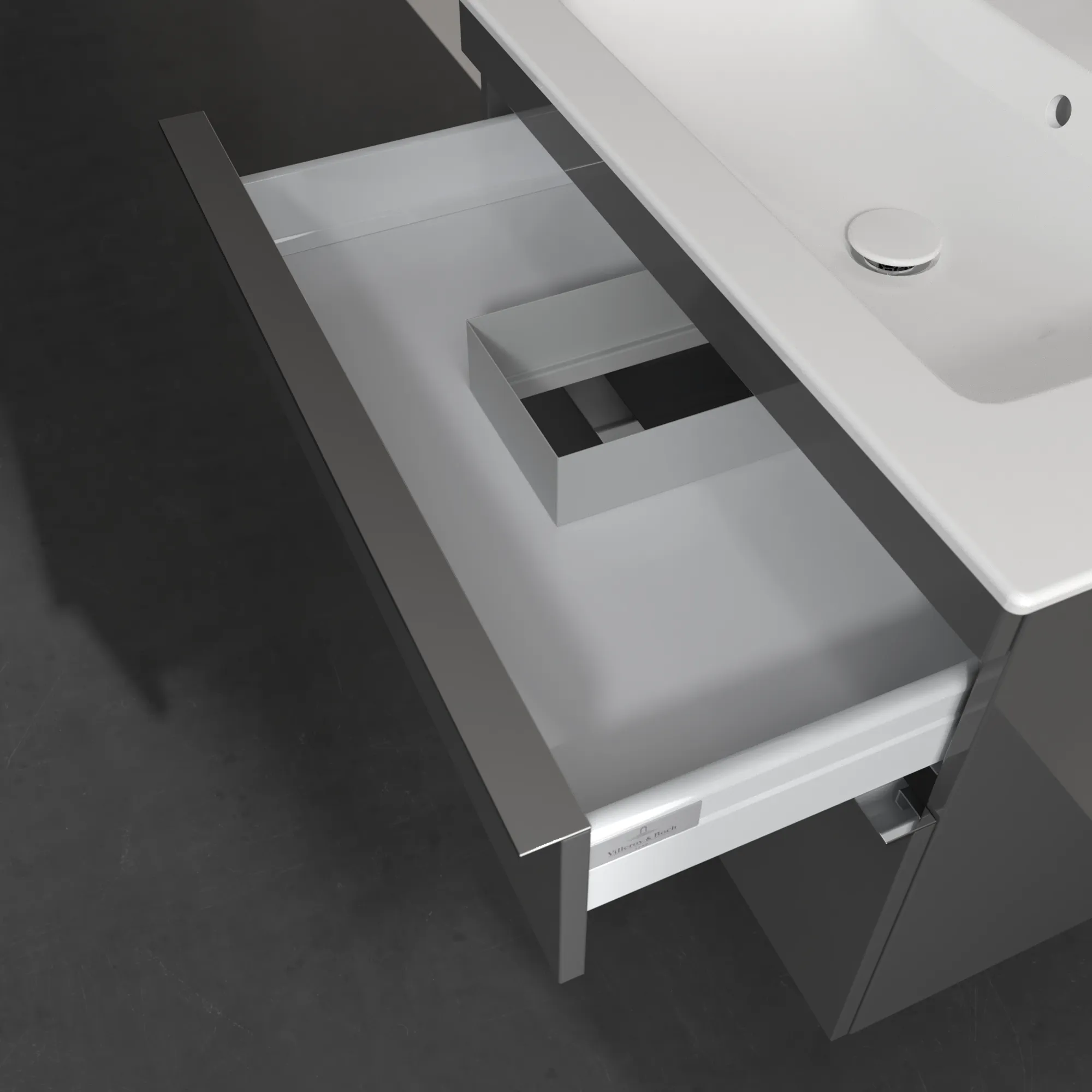Villeroy & Boch Venticello Waschbeckenunterschrank A92501 Glossy Grey