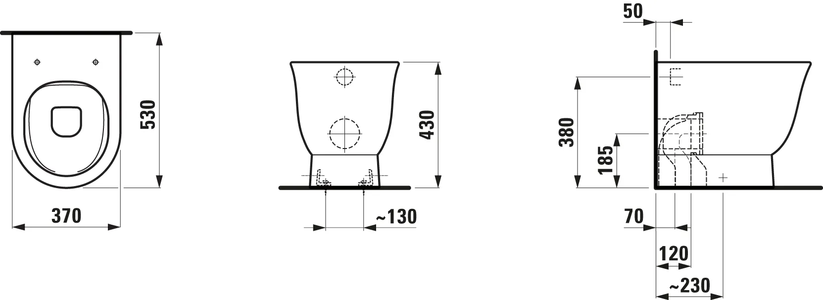 Laufen Stand-Tiefspül-WC THE NEW CLASSIC 530x370x430 spülrandlos, weiß Laufen Stand-Tiefspül-WC THE NEW CLASSIC 530x370x430 spülrandlos, weiß