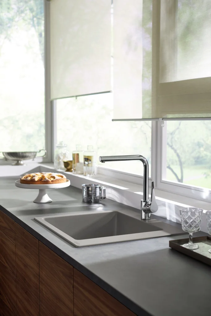 Hansgrohe Einbauspüle S51, Serie S510-F450, Betongrau, 540 x 490 mm, Beckentiefe 190 mm Hansgrohe Einbauspüle S51, Serie S510-F450, Betongrau, 540 x 490 mm, Beckentiefe 190 mm