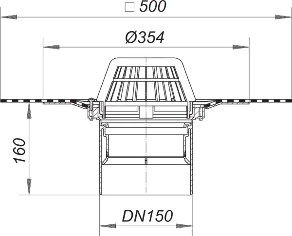 Dallmer Dachablauf 62 DallBit, DN 150 Dallmer Dachablauf 62 DallBit, DN 150