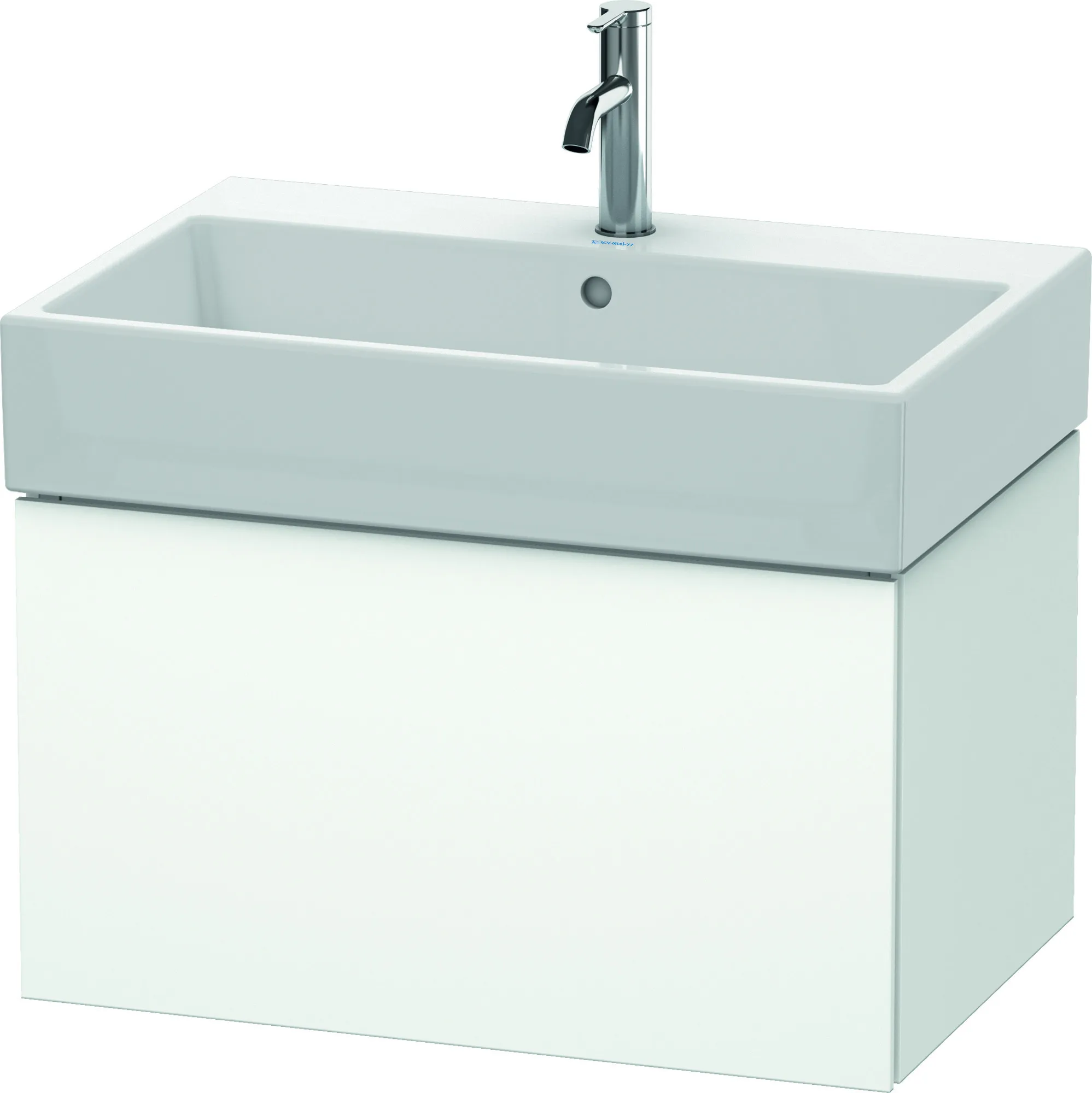 Duravit Waschtischunterschrank wandhängend „L-Cube“ 68,4 × 39,4 × 45,9 cm Weiß Matt