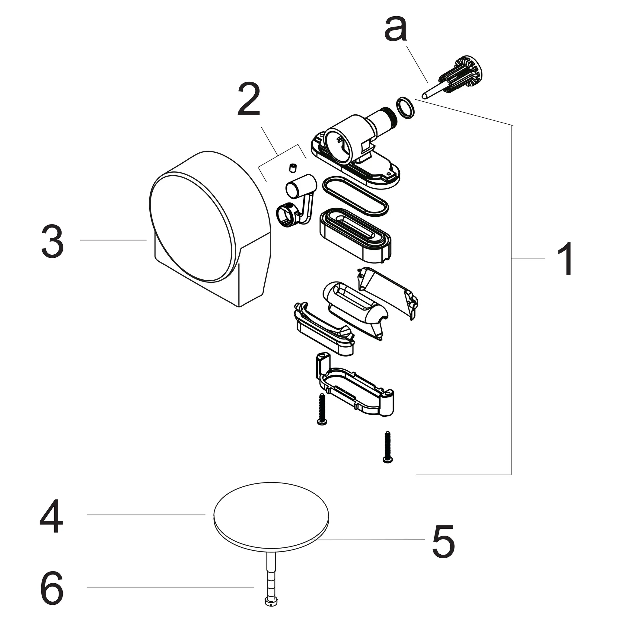 Ein-, Ab- und Überlaufgarnitur Exafill S Fertigset chrom Ein-, Ab- und Überlaufgarnitur Exafill S Fertigset chrom
