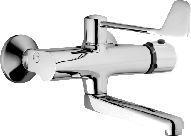 Zweihand-Waschtischarmatur Bedienungshebel lang „Tempra“ Ausladung 245 mm in Chrom Zweihand-Waschtischarmatur Bedienungshebel lang „Tempra“ Ausladung 245 mm in Chrom