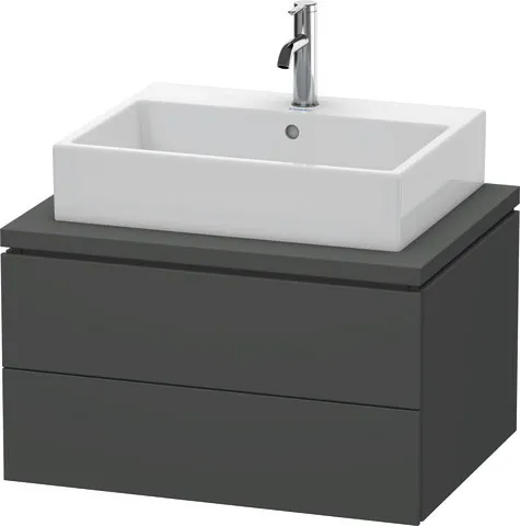 Duravit Waschtischunterschrank wandhängend „L-Cube“ 72 × 40 × 54,7 cm Graphit Matt