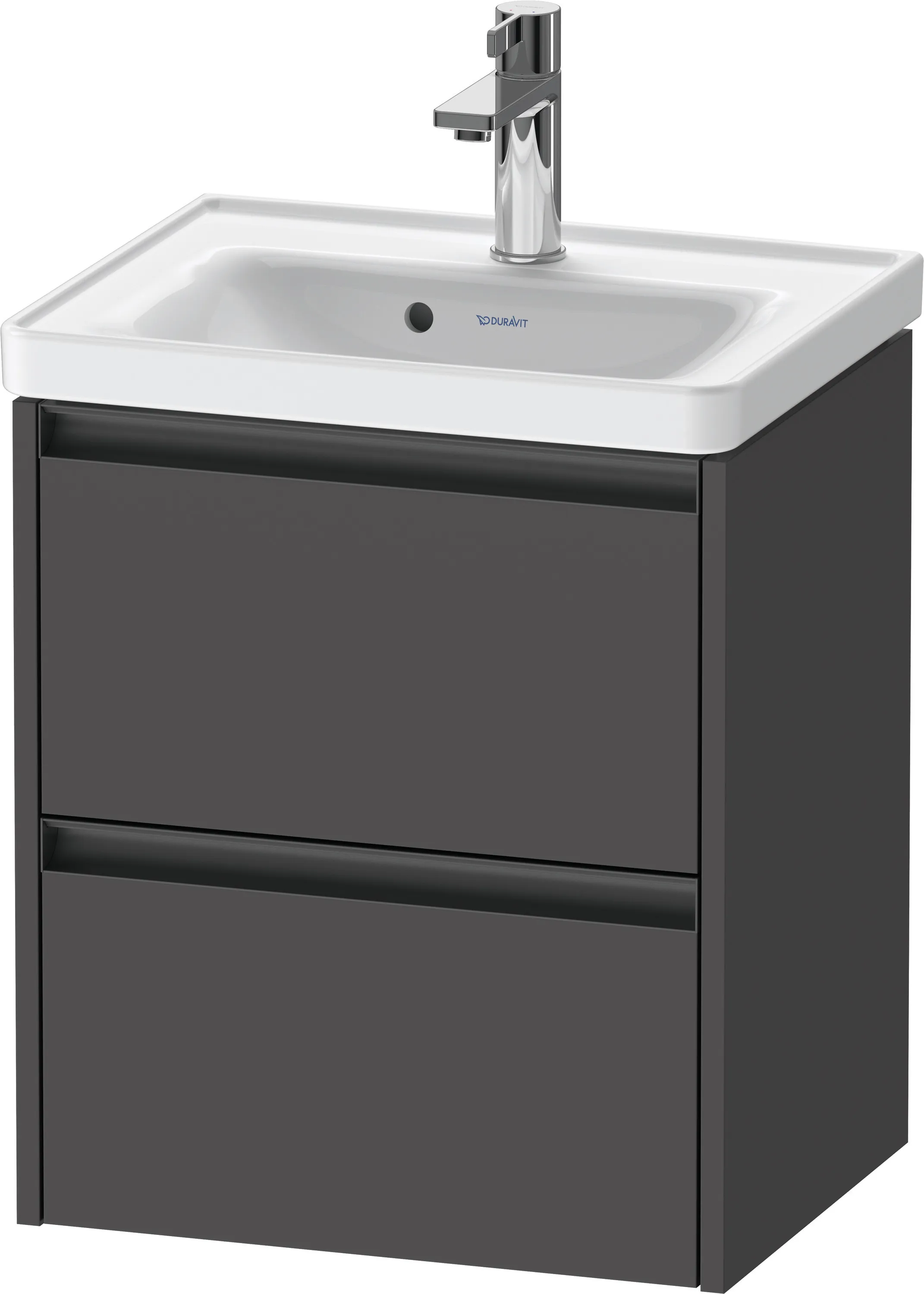 Duravit Waschtischunterschrank wandhängend „Ketho.2“ 48,4 × 54,9 × 37,5 cm Graphit Matt