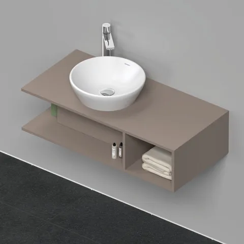Duravit Waschtischunterschrank wandhängend „D-Neo“ 100 × 26 × 48 cm Basalt Matt