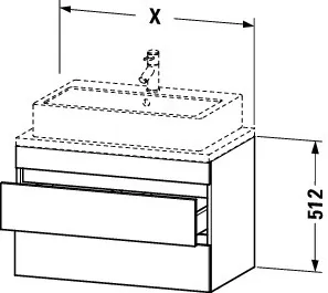 Duravit Waschtischunterschrank wandhängend „DuraStyle“ 60 × 51,2 × 47,8 cm