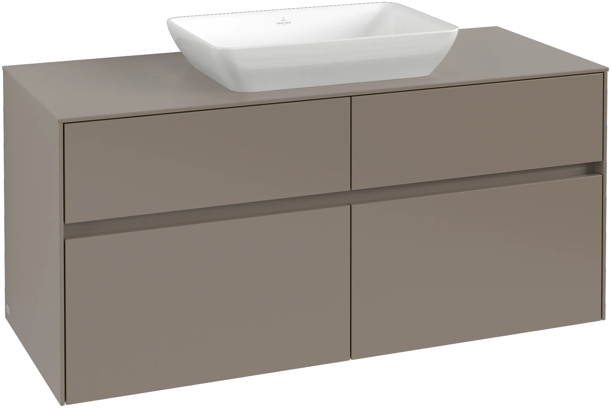 Villeroy & Boch Waschtischunterschrank „Collaro“ 1200 × 548 × 500 mm Soft Green, ohne Beleuchtung, für Becken mittig Villeroy & Boch Waschtischunterschrank „Collaro“ 1200 × 548 × 500 mm Soft Green, ohne Beleuchtung, für Becken mittig