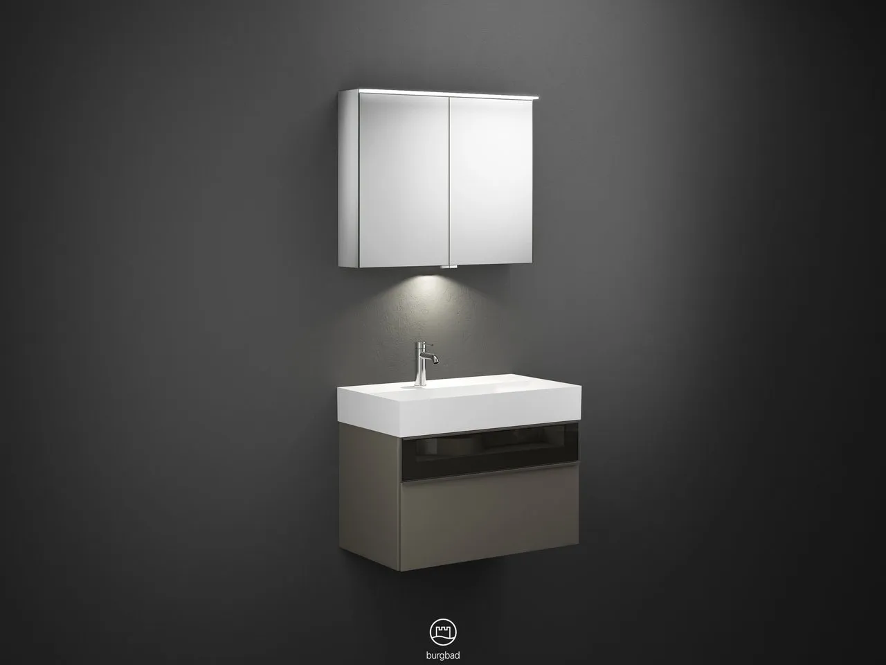 burgbad Yumo PG2 Badmöbelset SFLA082