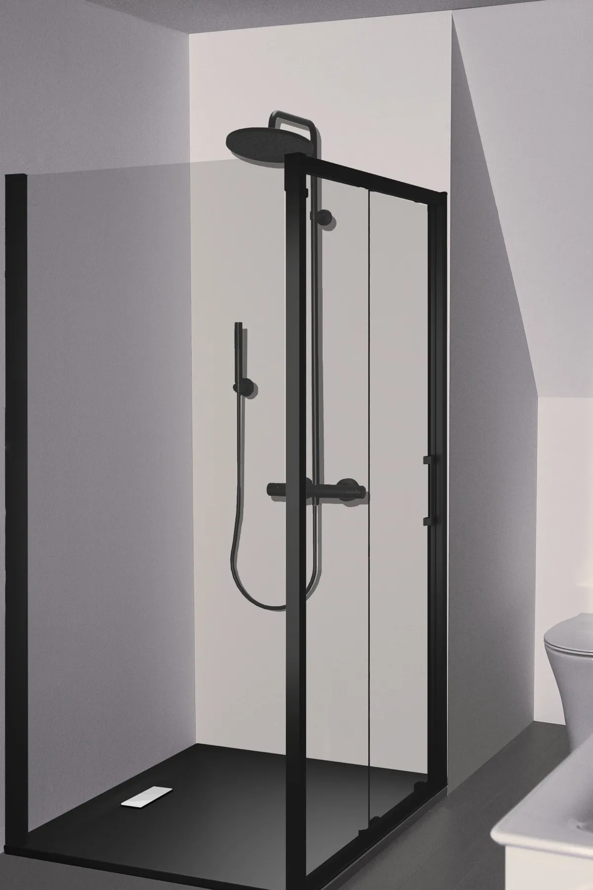 Ideal Standard Ceratherm T25 Duschsystem Stick-Handbrause Silk Black Ideal Standard Ceratherm T25 Duschsystem Stick-Handbrause Silk Black