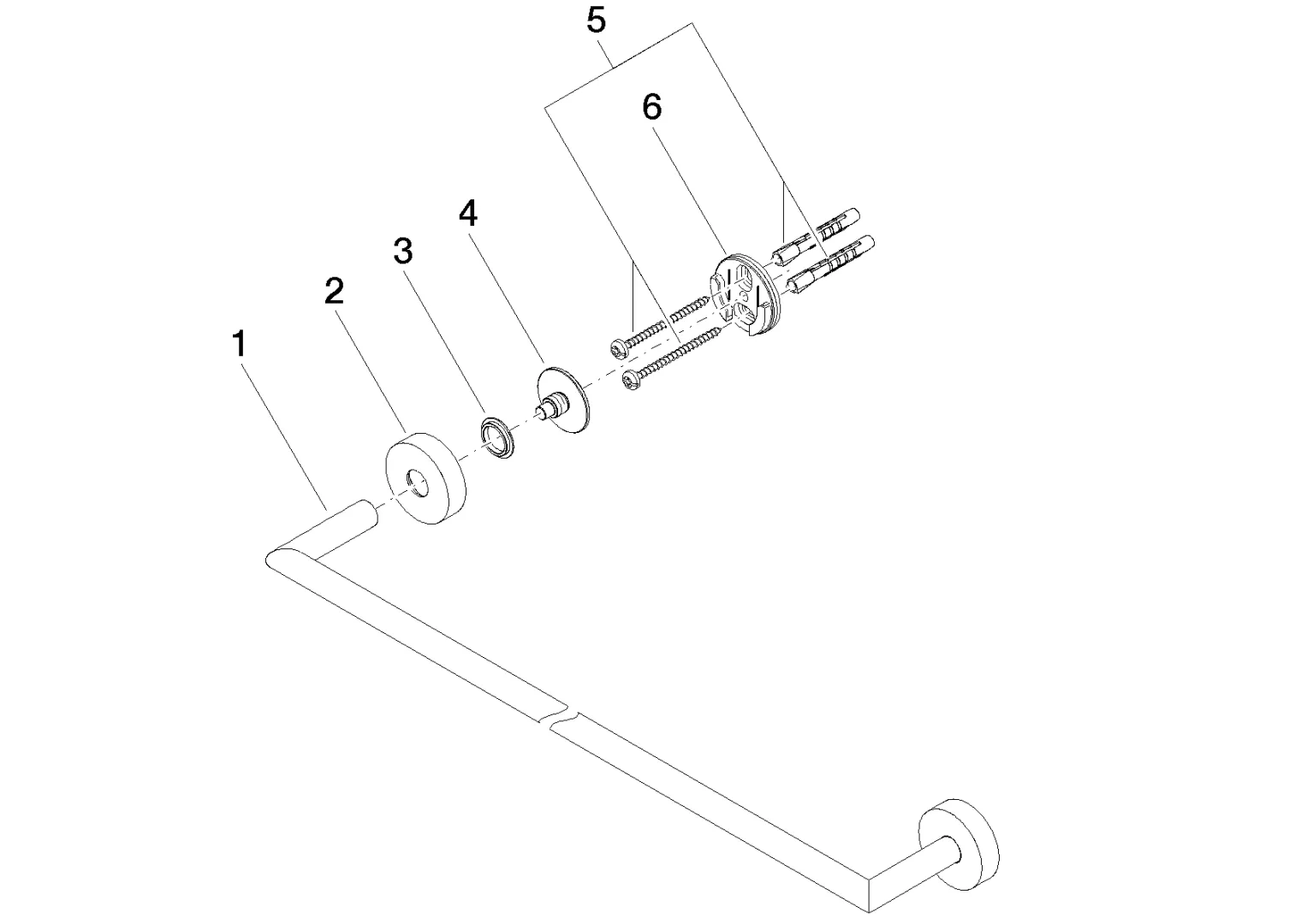 Badetuchhalter SERIENSPEZIFISCH Chrom 83080979