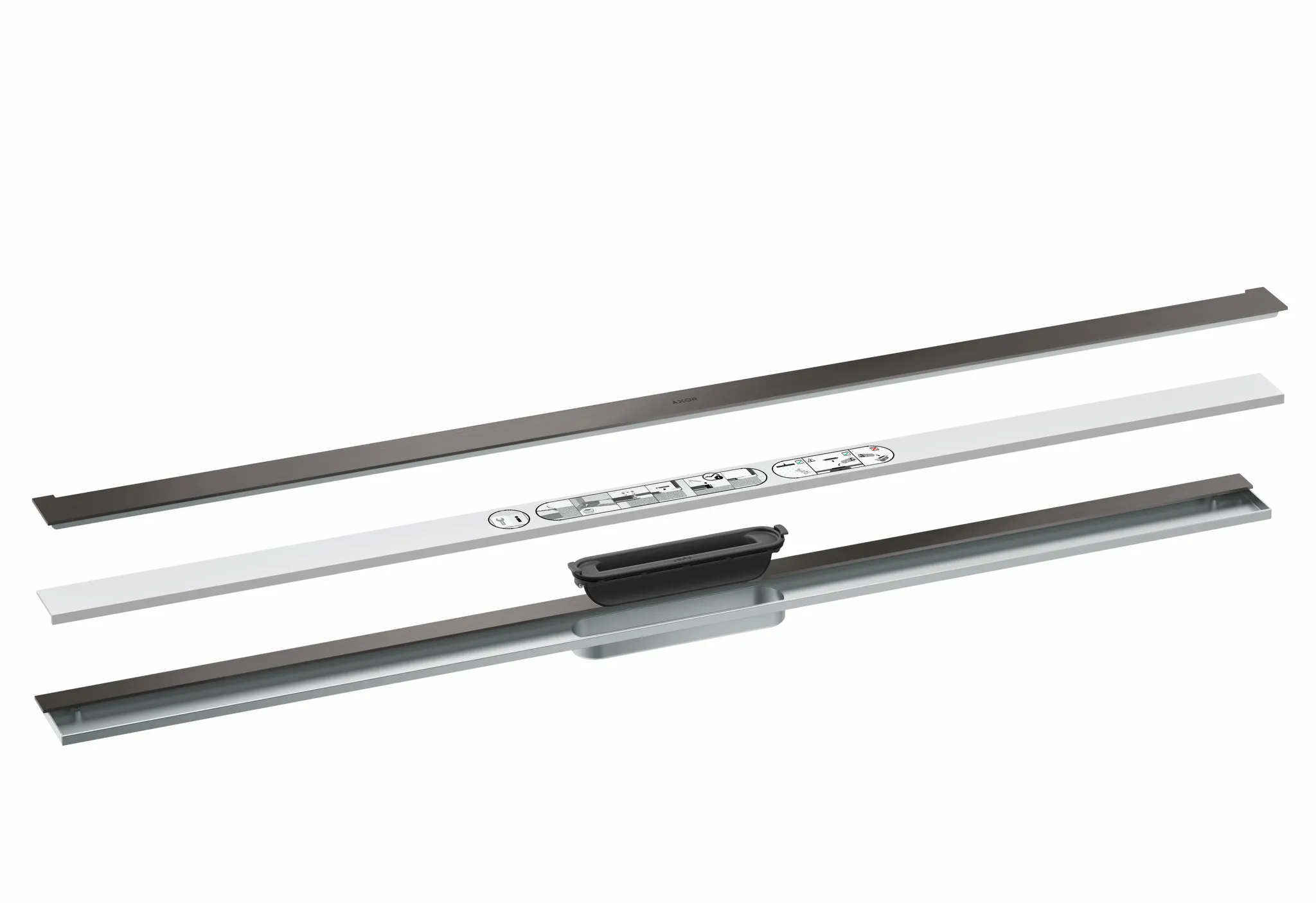 AXOR Drain Fertigset Duschrinne 1200 zur Wandmontage Chrom