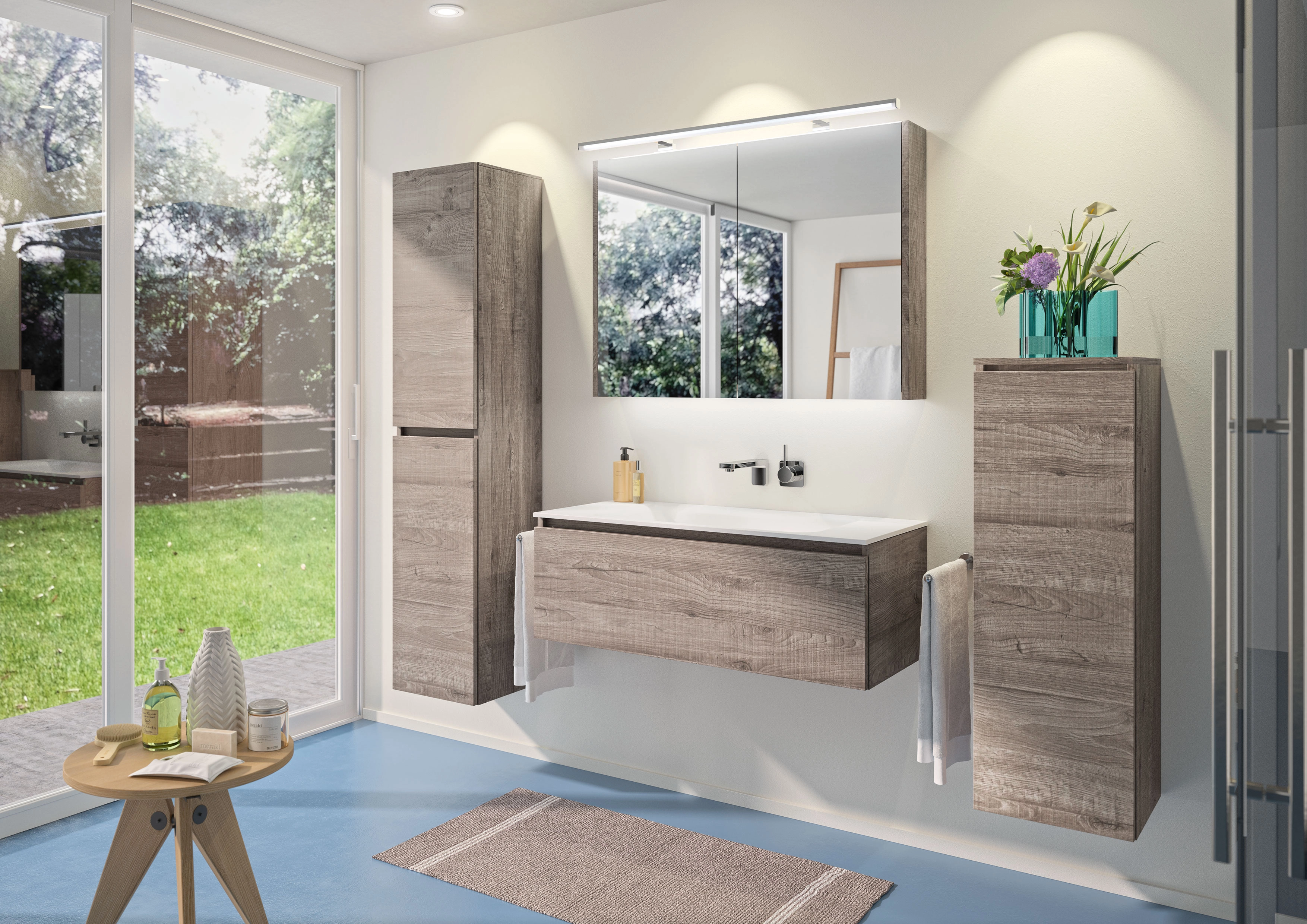 repaBAD Waschtischunterschrank „Base 45“ 600 × 350 × 450 mm in Eiche Classic repaBAD Waschtischunterschrank „Base 45“ 600 × 350 × 450 mm in Eiche Classic