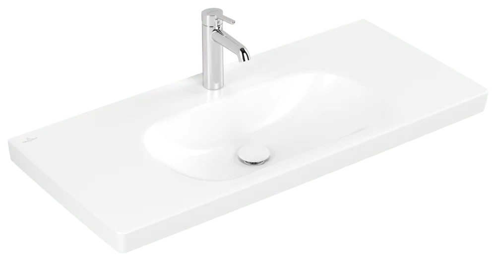 Villeroy & Boch Schrankwaschtisch Skyla 1000x460 mm, Stone White CeramicPlus, TitanCeram, 160 mm Höhe, 3-Loch-Armatur, Wandmontage Villeroy & Boch Schrankwaschtisch Skyla 1000x460 mm, Stone White CeramicPlus, TitanCeram, 160 mm Höhe, 3-Loch-Armatur, Wandmontage