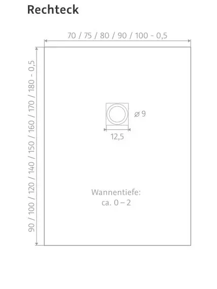 HSK Duschwanne mit Punktablauf „Apunto“ 1000 × 1000 mm mit Antislip, in Weiß (ähnlich RAL 9016)