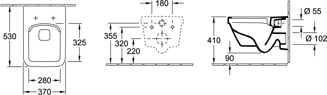 Wand-Tiefspül-WC DirectFlush „Architectura“ 37 × 31,6 × 53 cm in Weiß Alpin, ohne Spülrand, Abgang waagerecht Wand-Tiefspül-WC DirectFlush „Architectura“ 37 × 31,6 × 53 cm in Weiß Alpin, ohne Spülrand, Abgang waagerecht