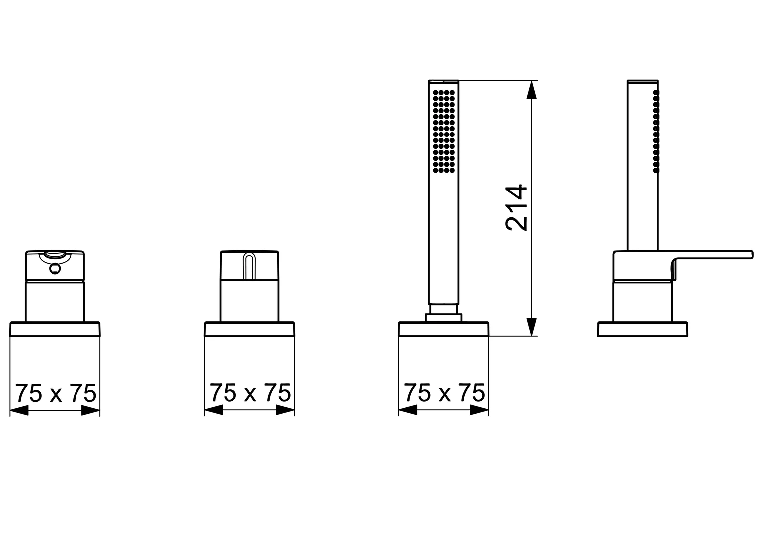 HansaRONDA Wannenarmatur Einhebelmischer Fertigmontageset für Wanne/Brause HansaRONDA Wannenarmatur Einhebelmischer Fertigmontageset für Wanne/Brause