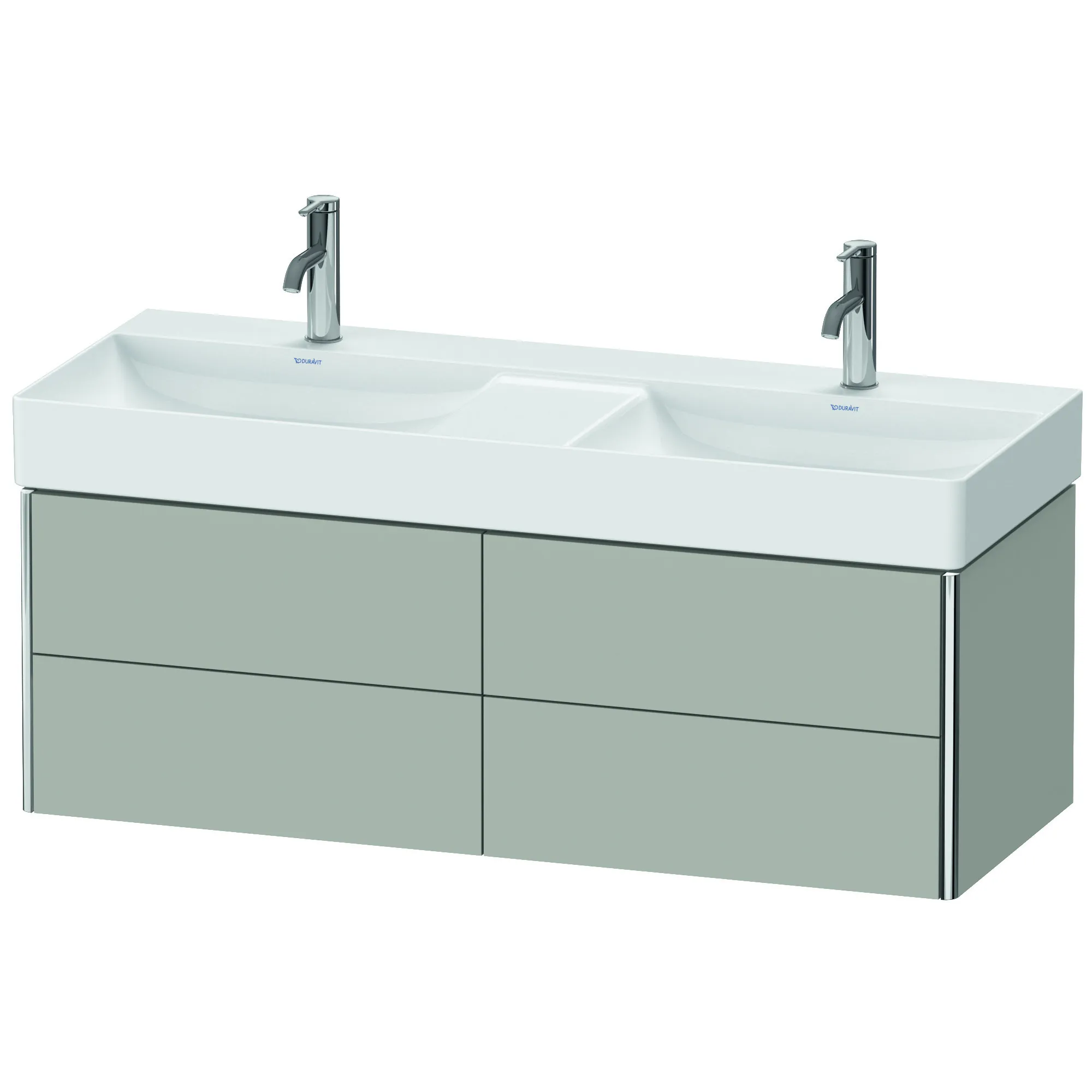 Duravit Waschtischunterschrank wandhängend „XSquare“ 118,4 × 39,7 × 46 cm Betongrau Matt Duravit Waschtischunterschrank wandhängend „XSquare“ 118,4 × 39,7 × 46 cm Betongrau Matt