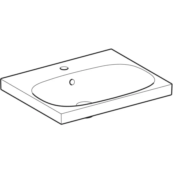 Wandwaschtisch „Acanto“, rechteckig 60 × 48,2 cm