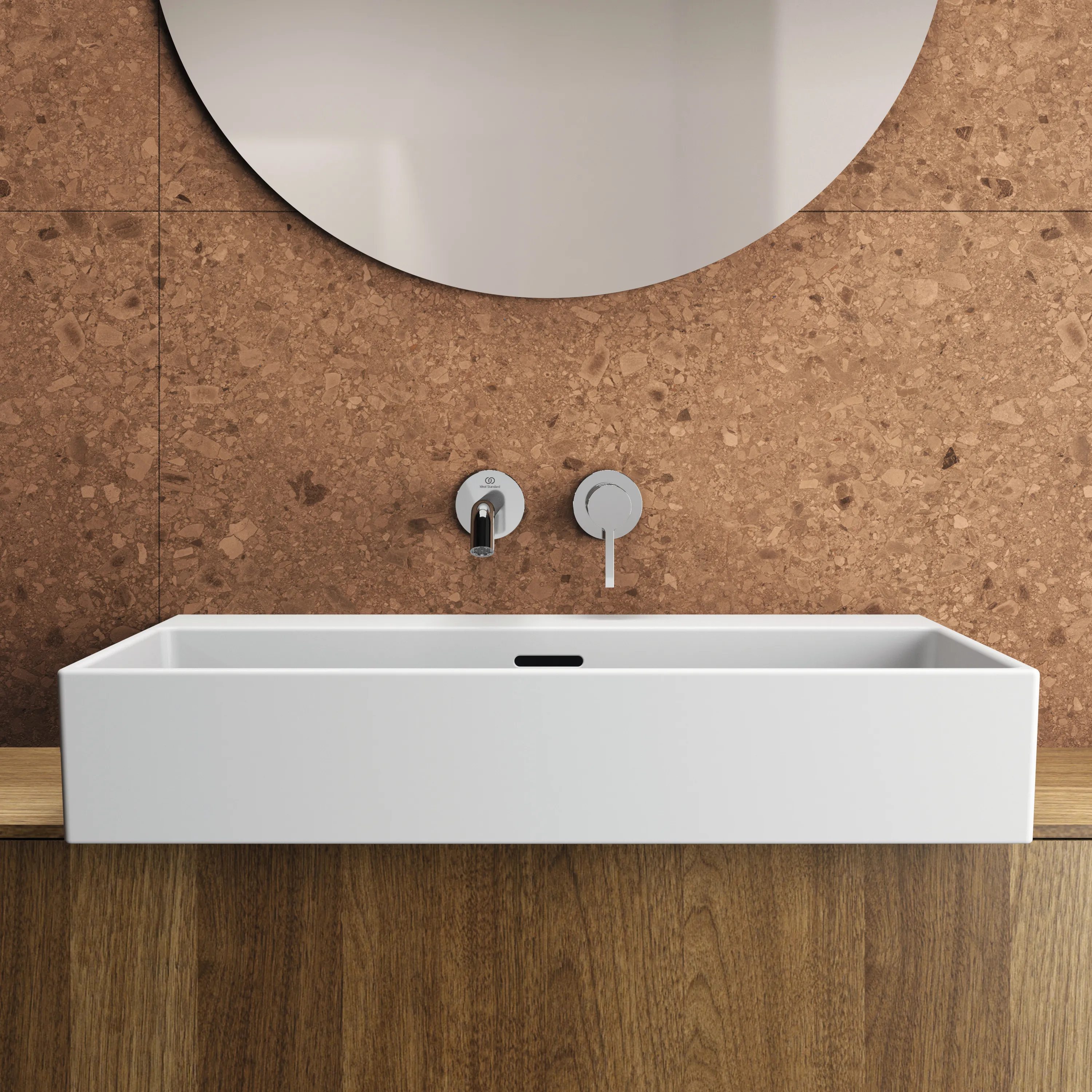 Waschbecken „Extra“ 70 × 45 × 15 cm in Weiß Waschbecken „Extra“ 70 × 45 × 15 cm in Weiß