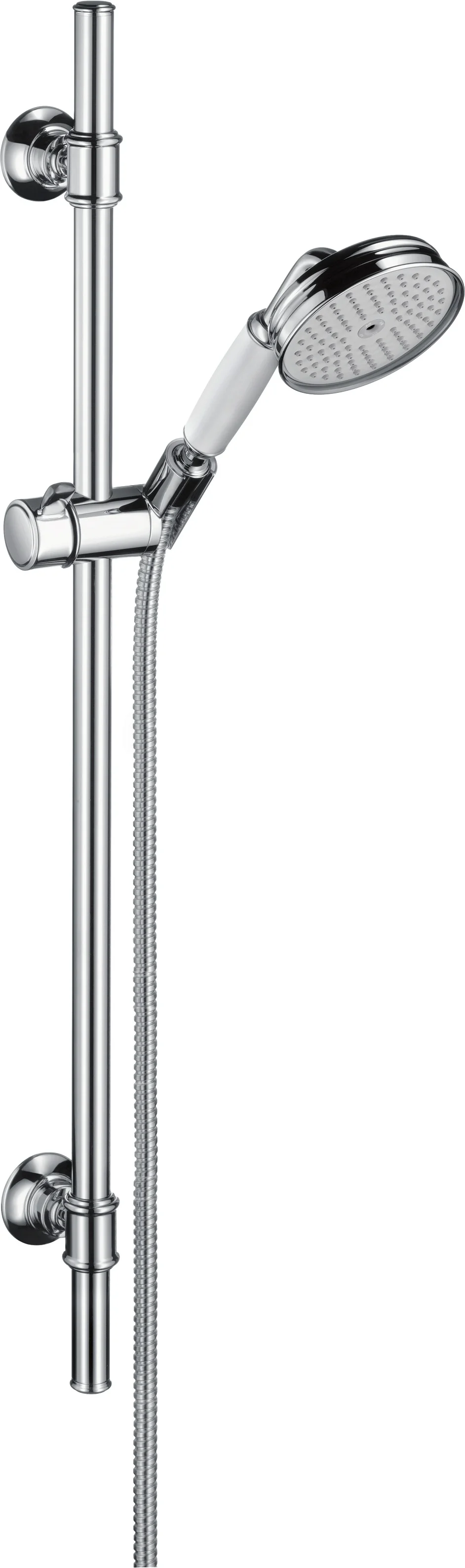 Hansgrohe AXOR Montreux Brausenset chrom, 0,90 m, Brausekopf 100 mm, RainAir Strahl, QuickClean, max. Durchfluss 16 l/min bei 3 bar