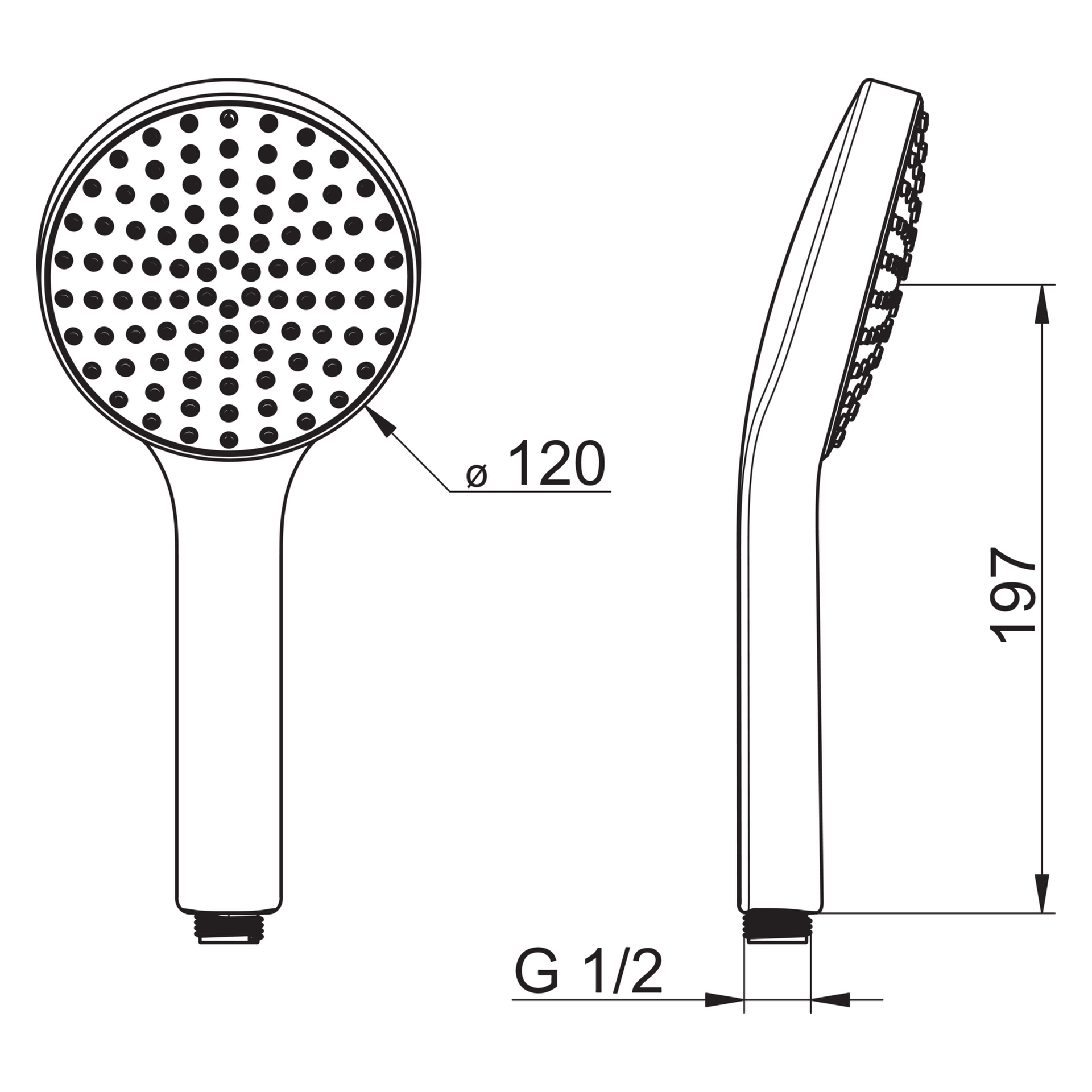 HA Handbrause HANSAACTIVEJET 8431 1-strahlig Chrom/Hellgrau