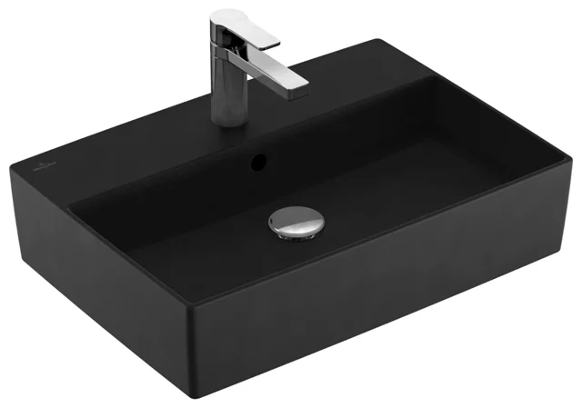 Aufsatzwaschtisch „Memento 2.0“, mit Überlauf, mit Hahnlochbohrung 60 × 42 cm in Ebony Aufsatzwaschtisch „Memento 2.0“, mit Überlauf, mit Hahnlochbohrung 60 × 42 cm in Ebony